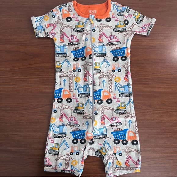 The Children's Place Toddler Boys Short Sleeve Cotton One Piece Pajama Onesie 4T - Picture 1 of 6